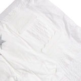 Close-up of the Rebelalike diaper closure and stretchy waistband