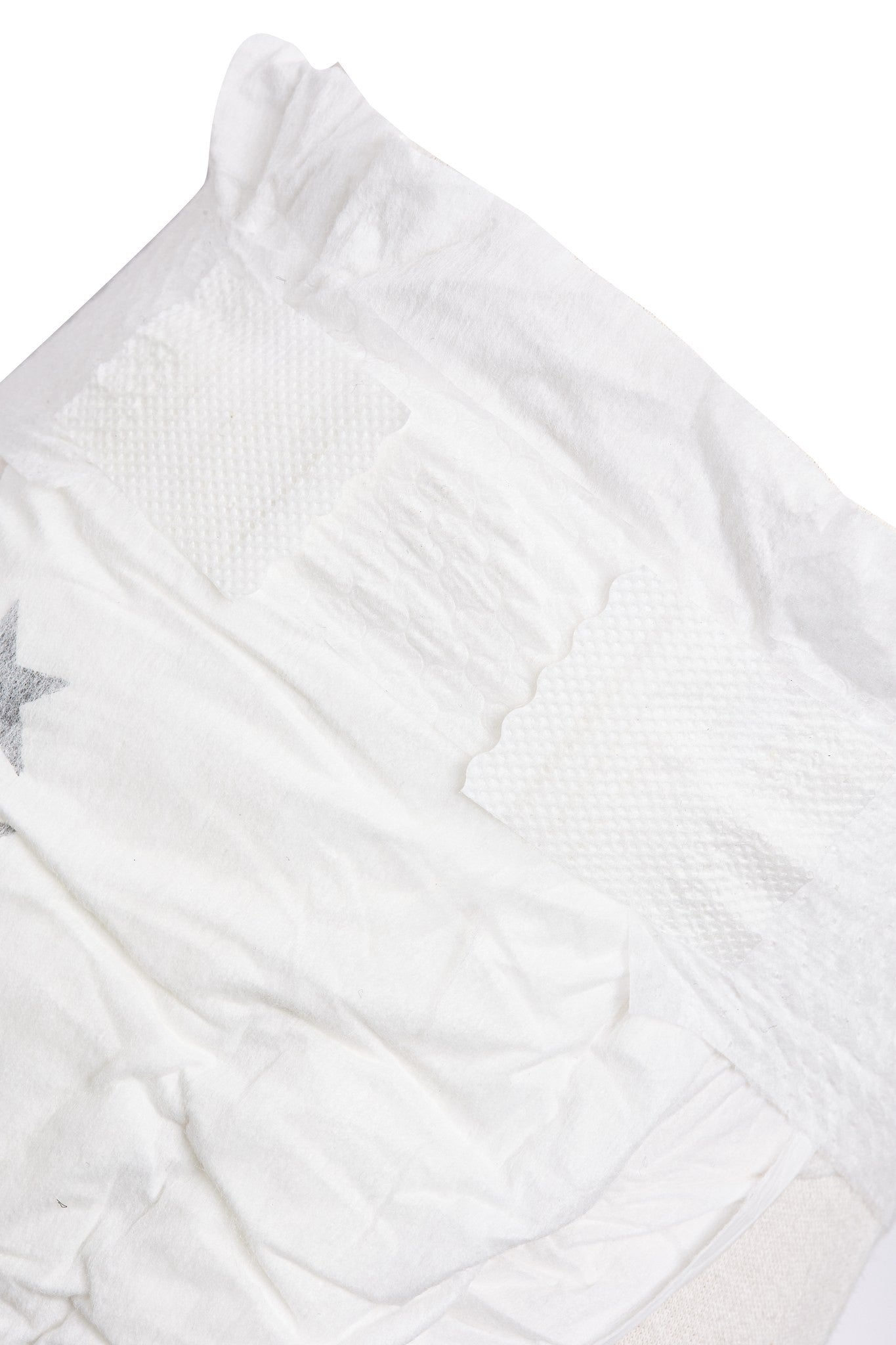 Close-up of the Rebelalike diaper closure and stretchy waistband